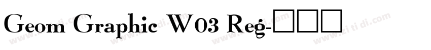 Geom Graphic W03 Reg字体转换